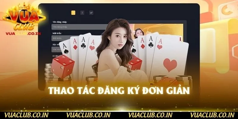 Thao tác đăng ký đơn giản 